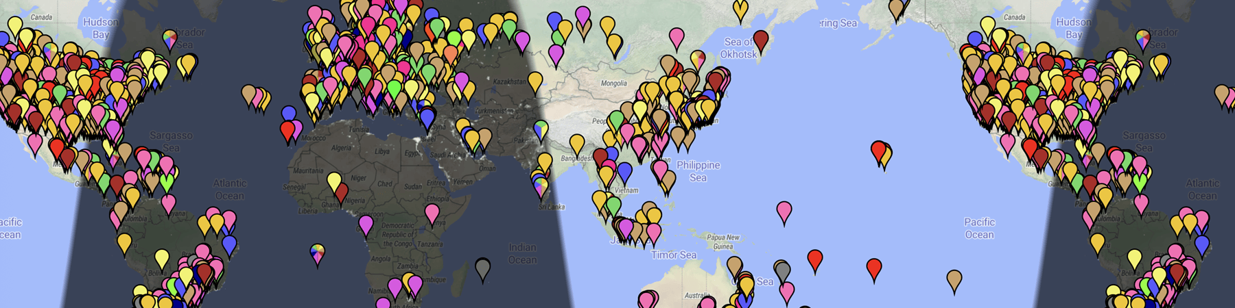 全球通联地图展示
